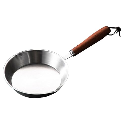 ABOOFAN 6 Inch Stainless Steel Mini Omelette Pan Small Frying Skillet for Eggs Breakfast Cooking Oil Heating Pot