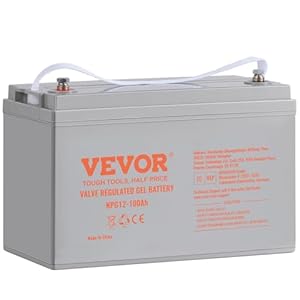 VEVOR Deep Cycle Battery, 12V 100 AH, AGM Marine Rechargeable Battery, High Self-Discharge Rate 800A Current, for RV Solar Marine Off-Grid Applications UPS Backup Power System