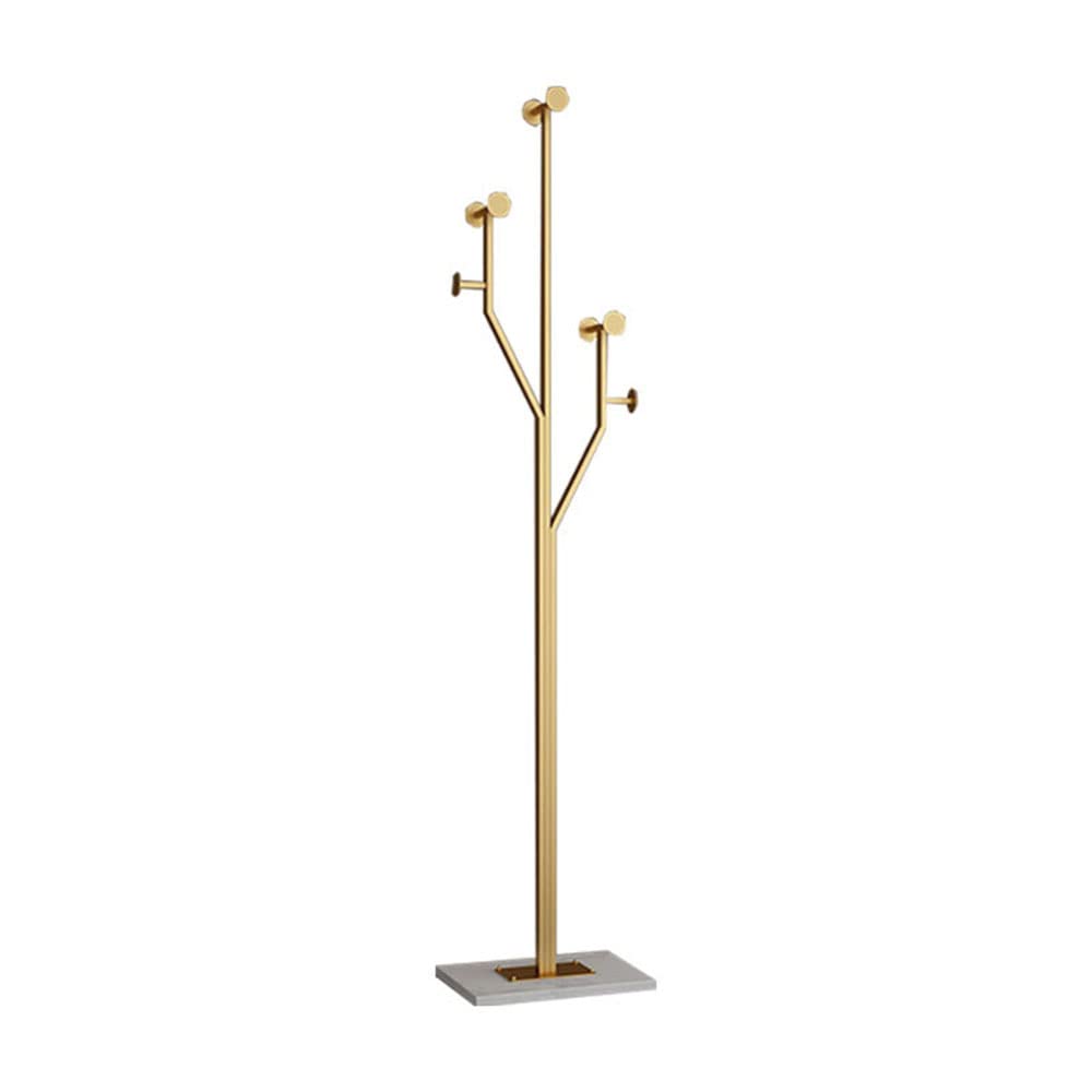 Glam - Perchero metálico para pasillo, moderno colgador de pie para sala de estar, dormitorio, entrada, diseño elegante de 15 pulgadas de largo x 10 pulgadas de ancho x 69 pulgadas de alto en color