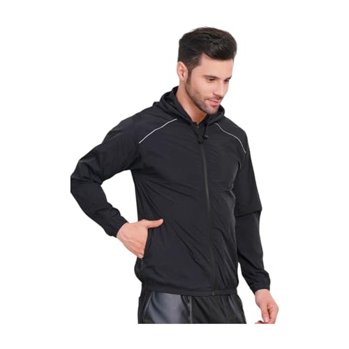 RAXEDO Rain Coat for Men Waterproof Lightweight, Windcheater Jacket for Men, Sun Protection Jacket, Light, Warm & Aesthetic – Sports UV Protection