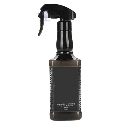 Botella pulverizadora para cabello de plástico negra miniatura 6