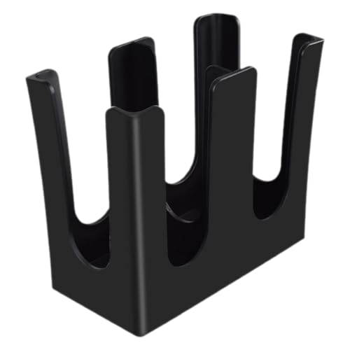 Porte-gobelet robuste en acrylique noir au design minimaliste pour bureau moderne