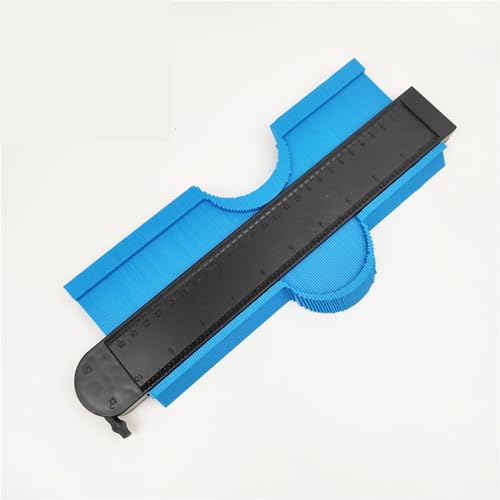 Calibro di profilo allargato con blocco per una misurazione precisa del contorno, strumento duplicatore per piastrelle, laminato e marcatura del legno (25,4 cm, blu)