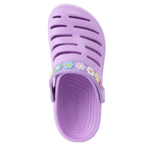Image of Nautica Kids Clog Sandals - Slip-On Lightweight Water Shoes with Adjustable Heel Strap - Comfortable EVA Slip-Resistant Clogs for Boys & Girls - Toddler & Youth Sizes