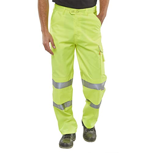 Pantalon Saturn Jaune EN471 en Poly-Coton haute visibilité taille 48T