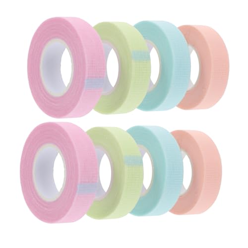 Beaupretty ロール8個 マツエクアシスタント ハンドメイクミキシングパレット 通気性まつげエクステンションバンド まつげ粘着パッド まつげエクステ接着剤 粘着テープ 不織布テープ 化粧バンド