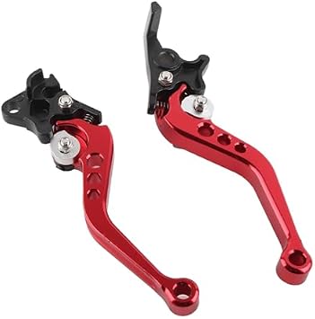 Aramox Brake Lever Handle, 1 Pair of 22mm 7/8" Universal Motorcycle Clutch Drum Brake Lever Handle Red