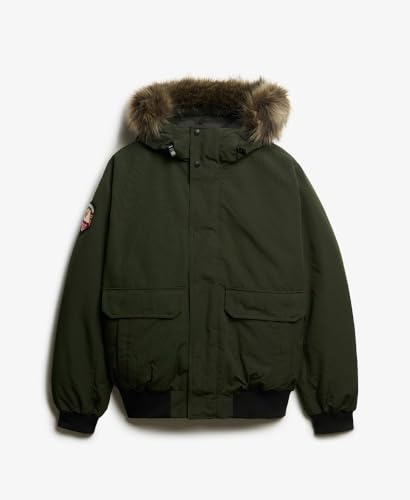 Superdry Para Hombre. M5011930A Cazadora Bomber Everest Verde (S), Casual, PoliéSter Reciclado, Sostenible - 8