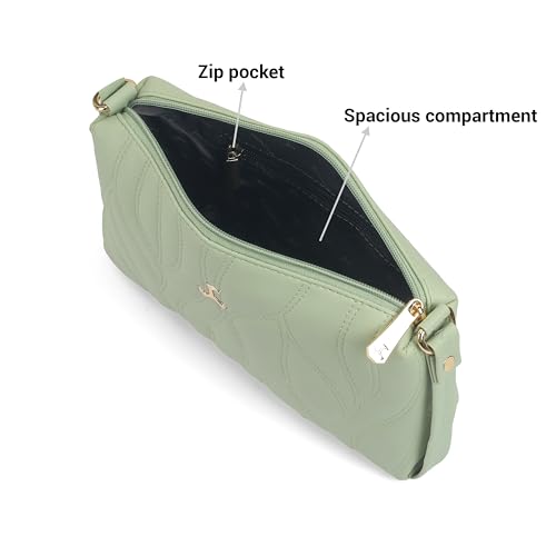 Image of Mochi Women Casual Faux leather Soft Body Zipper closure Quilted Sling Bag