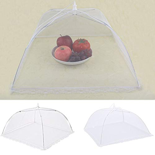 Cabilock 4 peças de capa de comida, guarda-chuva, tela pop-up, cobertura, mesa de jantar, piquenique