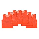 MiOYOOW 6 Stück Fußball Trainingsleibchen Atmungsaktives Scrimmage Weste Trainingstrikots für Sport Basketball Fußball Volleyball