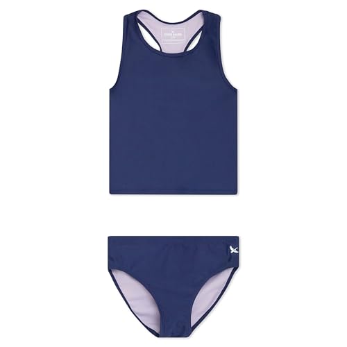 Image of Eddie Bauer Girls' UPF 50+ Swim Bikini Bottom and Racerback Tankini Set