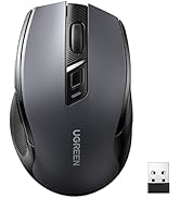 UGREEN Wireless and Ergonomic Mouse, 2.4G with 49Ft Connection, 4000 DPI 6 Buttons Auto-Sleep Mod...