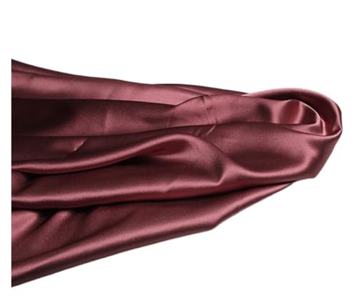 Tissu satiné uni en polyester pour couture de robes doublures ameublement au mètre