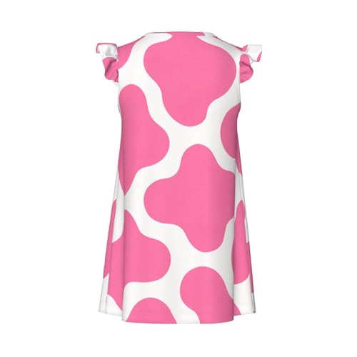 Augenstern Flutter Sleeve Nightgown Pajama Gown Cow Print Easy Pull-On Sleepwear Nightdress2