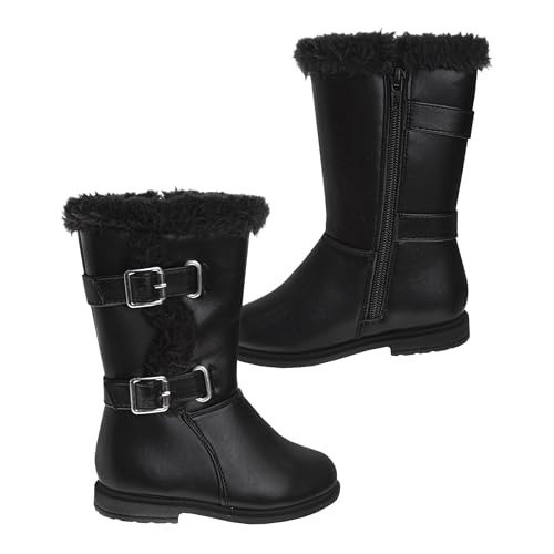 Josmo Kids Fashion Boots Girls - Comfort Strap Design Cozy Faux Fur Lining3