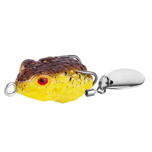 Leurre grenouille avec double crochet anti-herbe pour capturer les poissons cachés