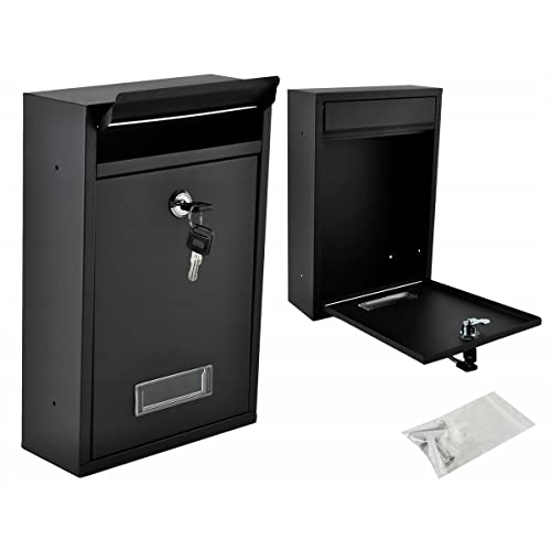 Brievenbus Wand Hangend - Maxozo Letry - Postbus Mailbox - Wandbrievenbus - Aluminium - Zwart - Afbeelding 4