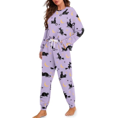 Image of Women's Pajamas Set Soft 2 Piece Loungewear Long Sleeve Pj Set