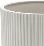 Amazon Basics Fluted Ceramic Planter, 8-Inch, White