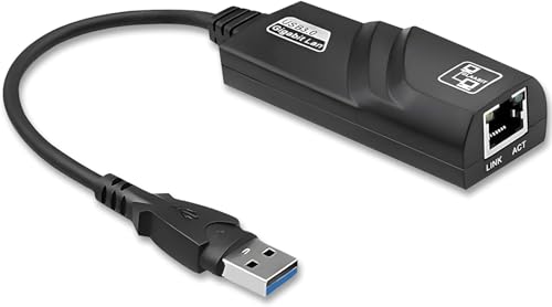 Image of USB to Ethernet Adapter USB 3.0 - Gigabit LAN Network Adapter 10 /100 /1000 Mbps - Compatible with Windows, macOS, MacBook, Surface Pro, Laptop, PC & More Devices