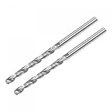 sourcing map Sólido Carburo Giratorias taladros, 1.9mm C2/K20 Tungsteno Carburo Recto Vástago Espiral Flautas Perforador Cortador 2uds