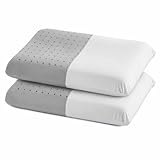 Almohada Viscoelastica 70 Pack 2 – Almohada Cervical con Carbón Activado Perforado - Sueño Reparador Antidor Sudor - Ergonómica almohada cervicales y cuello - Funda Sellada - Fabricada en España