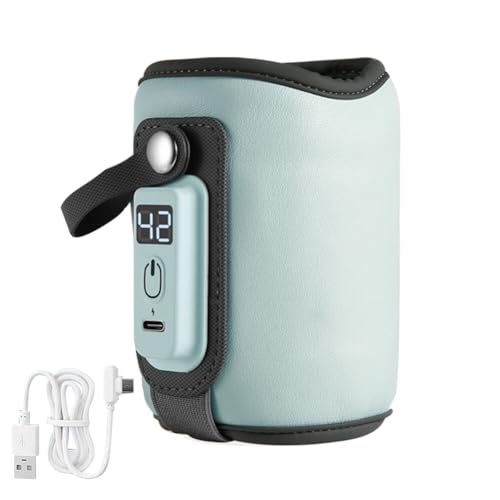 Baby Bottle Warmer, Portable Bottle Warmer, Baby Bottle Insulation Cover Bottle Warmer with LED Display, Heating Accurate Temperature Control for Travel Camping