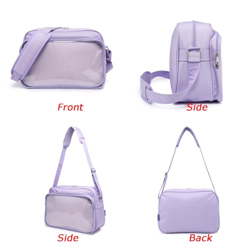 Messenger Ita Bag Canvas Pin Display Purse Crossbody Shoulder Bag for Mens Womens3