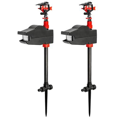 PestBye Set of 2 Jet Spray Battery Operated Motion Activated Cat Scarer & Repellent - Animal Repellers