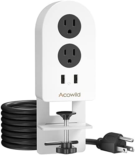 Amazon.com: Desk Clamp Power Strip Removable Desk Edge Power Strip with ...