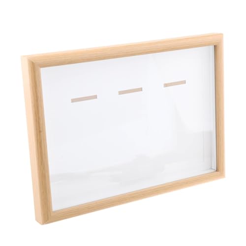 Wswqop Coffret de Rangement En Bois pour Présentation de Médailles et Cadre Photo pour Exploits Sportifs, A4