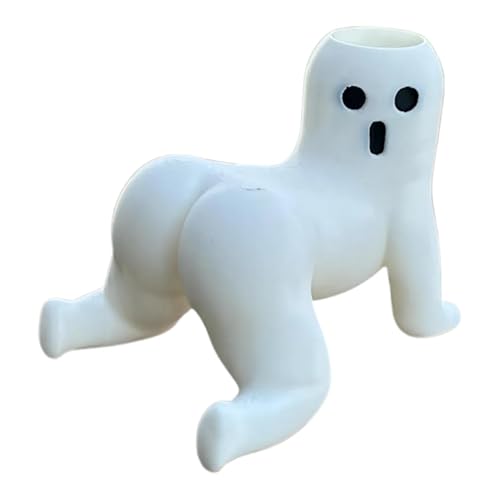 Ghost Planter, Big Booty Töpfe, lustige Sukkulentöpfe, Body Shaped Planter, einzigartige Heimdekoration, Quirky Indoor Pflanztopf, Playful Ghost Planter für Haus, 5 x 3,94 x 4,13 Zoll