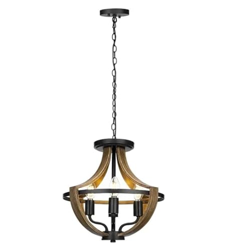 Lustre industriel rétro pour cuisine îlot et salle à manger rustique