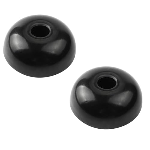FUANA 311011 Lot de 2 têtes sphériques de tonte avec centre hexagonal pour marcher derrière la corde, 10,2 cm de diamètre, 9,4 cm de hauteur, pièce de rechange en polypropylène noir compatible avec