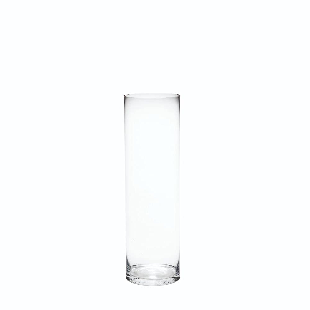 Floralcraft® 15cm x 50cm Clear Glass Cylinder Vase, Decorative Tall Flower Vase Plant Bud Container for Home Office Wedding Table Centerpiece
