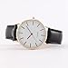LsvtrUS Men's Ultra Slim Watch, Minimalist Fashion Simple Analog Quartz Wrist Watch for Men Easy to Read with Leather Strap, Black, QCV045