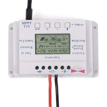 3NH T10 Lcd 10A 12V/24V Solar Panel Battery Regulator Charge Controller Three-Time Interval |22709