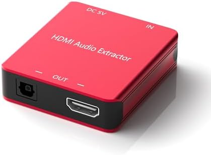 4K HDMI 2.0 Audio Extractor HDMI Adapter for PlayStation 5 Supports 18Gpbs Bandwidth, HDCP2.2, Dolby Digital/DTS Passthrough CEC and HDR10