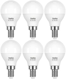 E14 LED Light Bulb SES Small Edison Screw LED Golf Ball Bulbs, 6W (Equivalent to 40W), Warm White 2700K, Non-Dimmable, 470 Lumen, Pack of 6