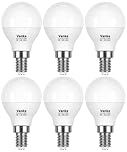 Vanke E14 LED Light Bulb, Small Edison Screw in Golf Ball Bulbs, 6W (Equivalent to 40W), Warm White 2700K Yellow Light, 470 Lumen, Pack of 6, Non-Dimmable