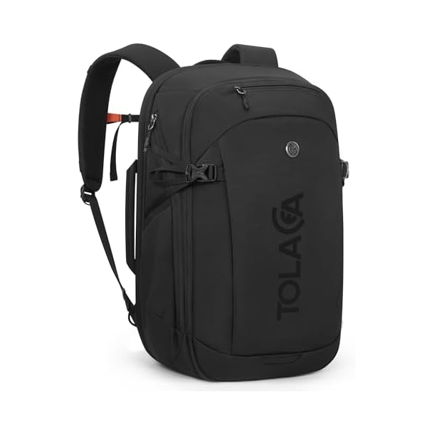 Tolaccea Travel Laptop Backpack 32L, TSA Friendly Flight Approved Computer Work Business Bag, Water-resistant Carry on Luggage, Durable Casual Daypack College Rucksack for Men Women