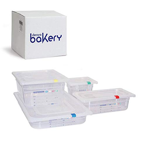 5205215 DECORA GASTRO HOUDER MET DEKEL 1/4 H6,5 HACCP POLYPROPYLEN