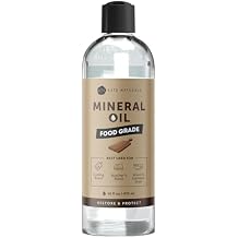 Kate Naturals Mineral Oil for Wood Cutting Board, Butcher Block, and Knife. Food Grade Mineral Oil for Wooden Cutting Board & Utensils 16oz, Food Safe