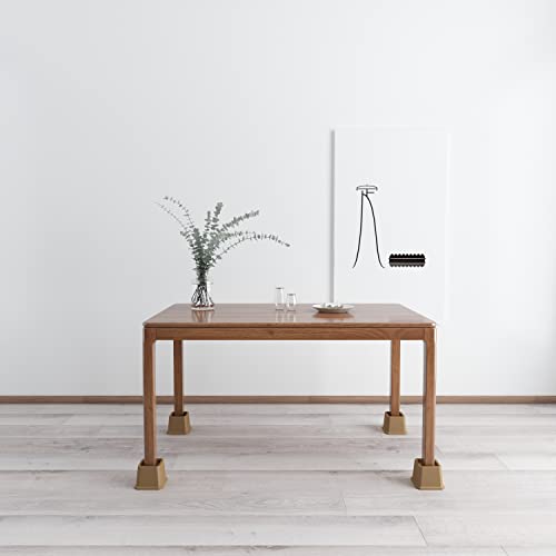 Ahasolid Bed Risers 2 Inch Heavy Duty, Furniture Risers For Bed Frame, Couch, Desk, Chair, Lifts Up To 1,500 Lb, Set Of 8, Browm #TOP3