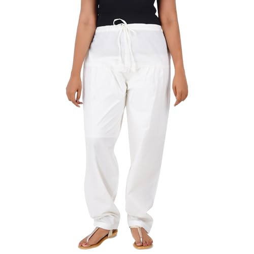 Image of Happy Bunny Salwar Pant for Women, Fine Cotton Ethnic Trousers with Drawstring Waist, Comfortable Daily, Office & Casual Wear Bottoms