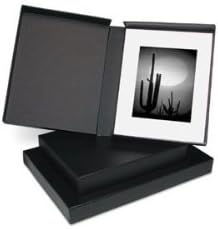 2" Depth 8" x 10" Black Clamshell Portfolio Box with Black Lining