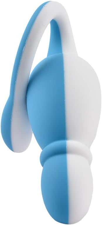USB Recharge Soft Silicone Mini Female Vibrator with 10 Vibration Modes, Couple Vibrator G Spot Vibrator Adult Sex Toy for Women - White Blue