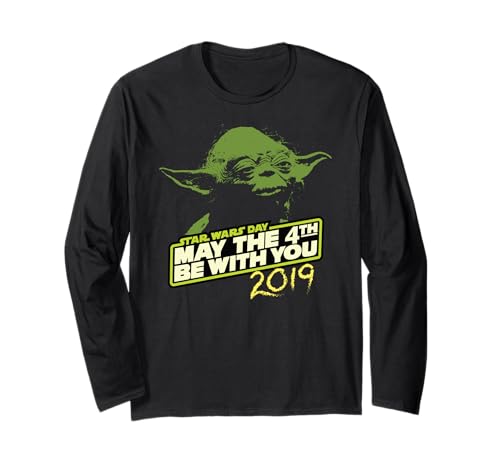 T-shirt Yoda May the 4th Be With You 2019 manches longues coton qui ne rétrécit pas