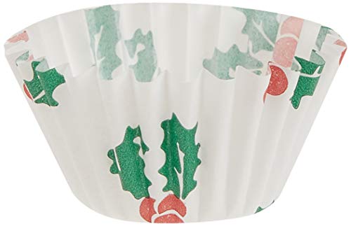Fox Run Christmas Disposable Bake Cups, 1.5 X 1.5 X 0.75 Inches, White #TOP2